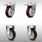 Service Caster 5 Inch SS Maroon Polyurethane Top Plate Caster Lock Brake 2 Rigid SCC, 2PK SCC-SSTTL20S514-PPUB-MRN-2-R-2 - alternate 1